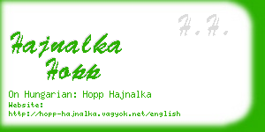 hajnalka hopp business card